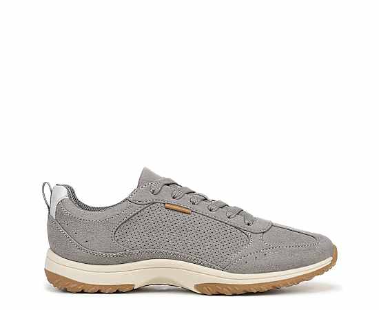 Dr. Scholl's Women's Ruby Lace-Up Sneakers - Calm Gray Microsuede