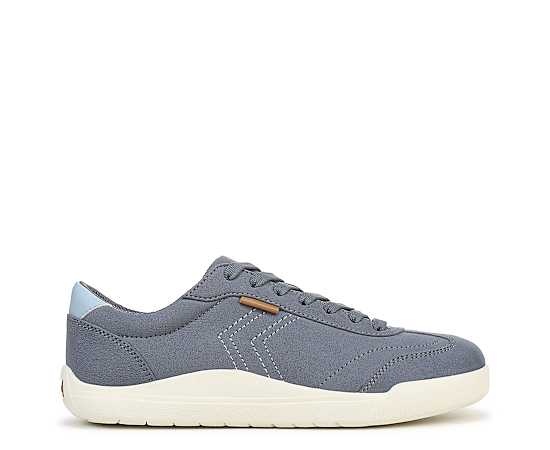 Dr. Scholl's Women's Be True Lace Up Sneaker Shoes Oxide Blue Fabric DRSCH Oxide Grey Blue Leather 8.5 W