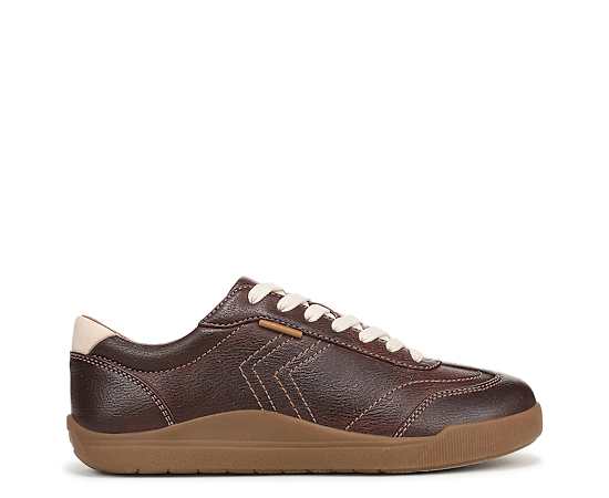 Dr. Scholl's Women's Be True Lace Up Sneaker Shoes Auburn Brown Faux Leather DRSCH 9.5 W