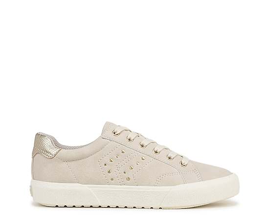 Dr. Scholl's Women's Online Low Profile Lace Up Sneakers - Whitecap Faux Leather