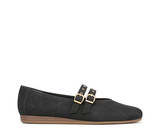 Dr. Scholl's Women's Violet Mary Jane Shoes Black Faux Leather DRSCH 11.0 W