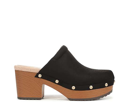 Dr. Scholl's Women's Classic Joy Slip-On Mule Clogs - Black Microsuede