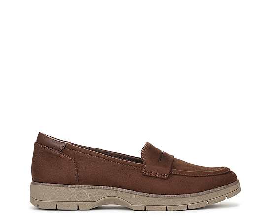 Dr. Scholl's Women's Nice Day Lug Sole Loafers - Walnut Brown Microsuede