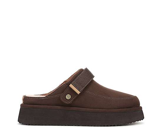 Dr. Scholl's Women's Chill Out Clog Shoes Dark Umber Microsuede DRSCH 9.5 M