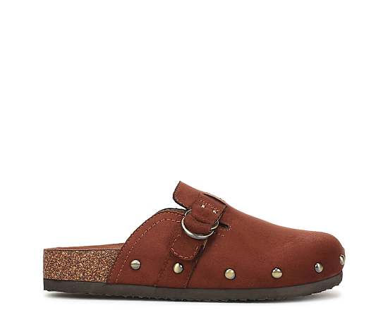Dr. Scholl's Women's So Easy OG ClOG Shoes Whiskey Brown Microsuede DRSCH Leather 8.0 M