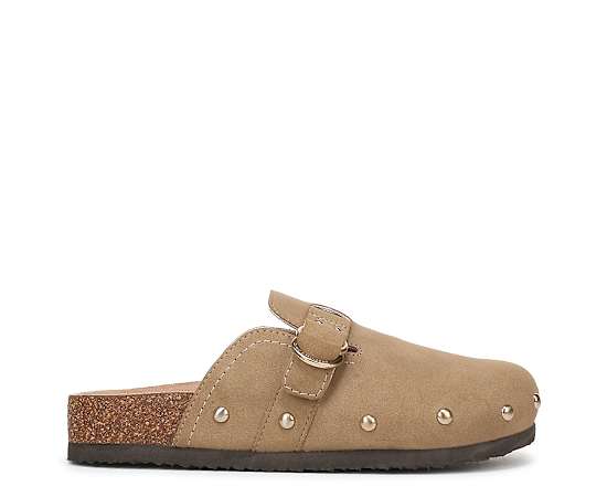 Dr. Scholl's Women's So Easy Slip-On Mule Clogs - Taupe Microsuede