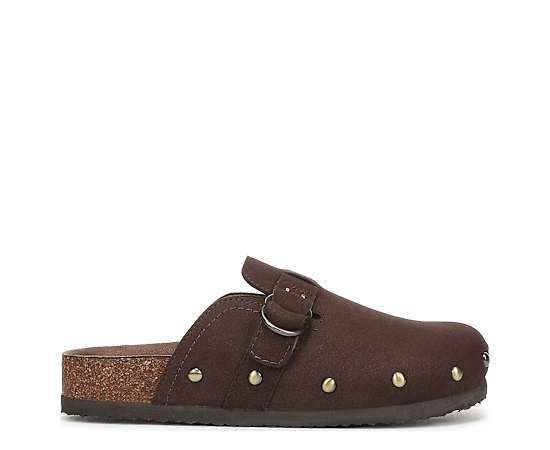 Dr. Scholl's Women's So Easy Slip-On Mule Clogs - Dark Brown Microsuede