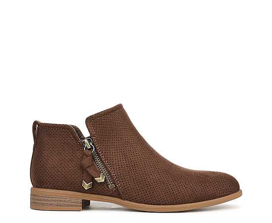 Dr. Scholl's Women's Reverie Ankle Bootie Boots Walnut Brown Fabric DRSCH Microfiber 7.0 W