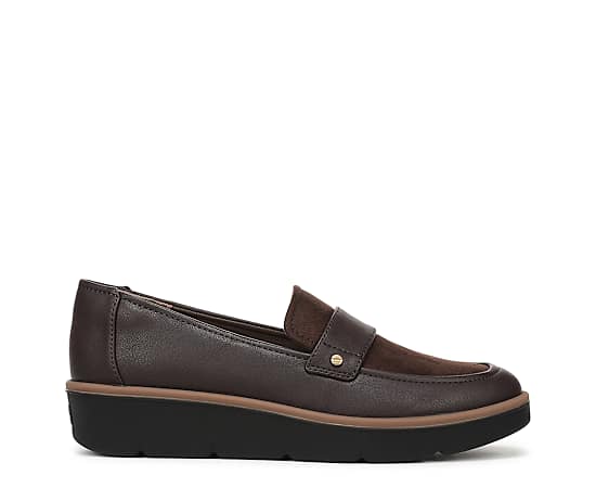 Dr. Scholl's Women's Webster Cloud Loafer Shoes Dark Umber Brown Faux Leather DRSCH 11.0 W