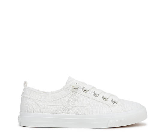 Blowfish Malibu Women's Muse Linen Lace-Up Sneakers - White Linen Fabric