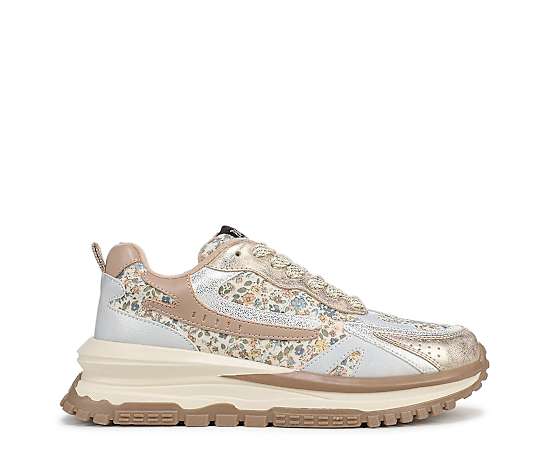 Blowfish Malibu Women's Leo Lace-Up Sneakers - Cream Floral Faux Leather