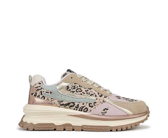 Blowfish Malibu Women's Leo Lace-Up Sneakers - Painted Leopard Faux Leather