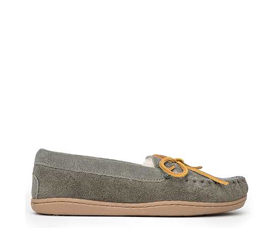 MINNETONKA-WOMENS SHEEPSKIN HARDSOLE SLIPPER