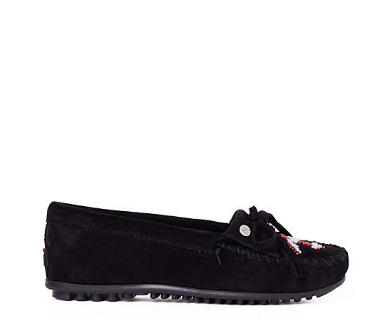 Minnetonka Women's Thunderbird "Animikii" Moccasins - Black