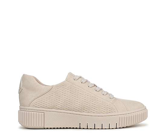Naturalizer Women's Turner Lace-Up Round Toe Sneakers - Porcelain Beige Faux Leather