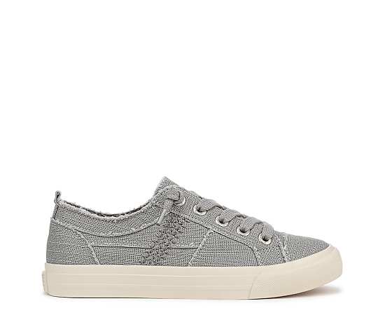 Blowfish Malibu Women's Muse Linen Lace-Up Sneakers - Gray Linen Fabric