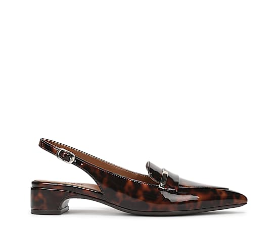 Naturalizer Women's Sloane Slingback Pumps - Tortoise Brown Patent Faux Leather