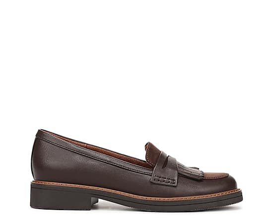 Naturalizer Women's Pacey Tailored Penny Loafers - Brown Faux Leather/Fabric