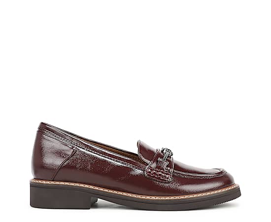 Naturalizer Women's Pryce Slip-On Loafers - Wine Red Faux Leather
