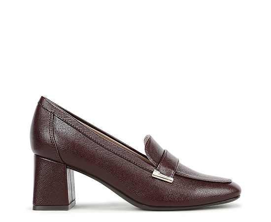 Naturalizer Women's Davi Slip-On Loafers - Merlot Red Faux Leather