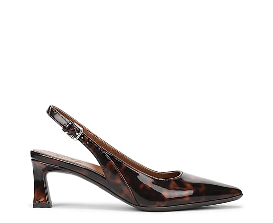 Naturalizer Women's Tansy Snip Toe Dress Slingback Pumps - Brown Multi Faux Leather