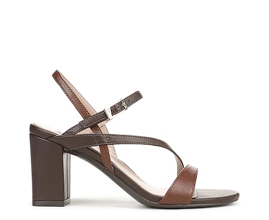 Naturalizer Women's Hara Strappy Sandals - Dark Brown Faux Leather