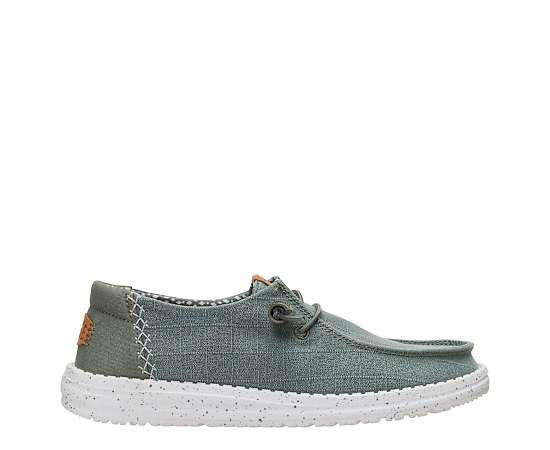 HEYDUDE | Women's Shoes | Wendy Chambray Grid - Dark Olive | Size 10