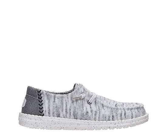 Heydude Womens Wendy Knit Shimmer Slip On Sneaker
