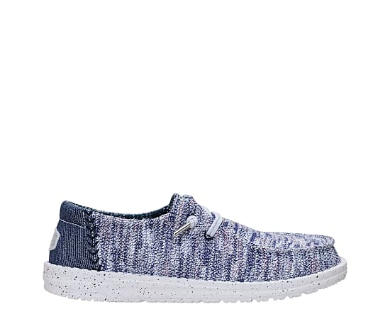 HEYDUDE | Women's Casual | Wendy Knit Shimmer - Navy/Multi | Size 10