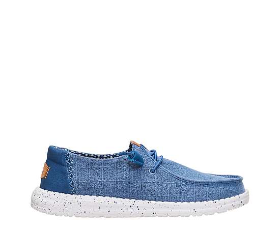 HEYDUDE | Women's Casual | Wendy Chambray Grid - Ensign Blue | Size 8
