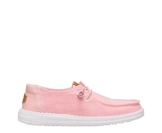 HEYDUDE | Women's Casual | Wendy Chambray Grid - Pale Pink | Size 9
