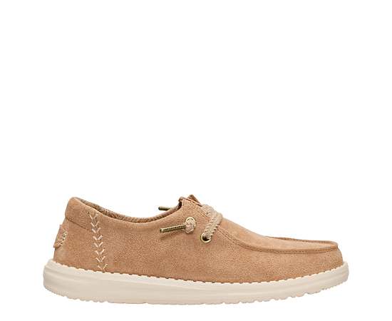 HEYDUDE | Women's Casual | Wendy Craft Suede - Tan | Size 8