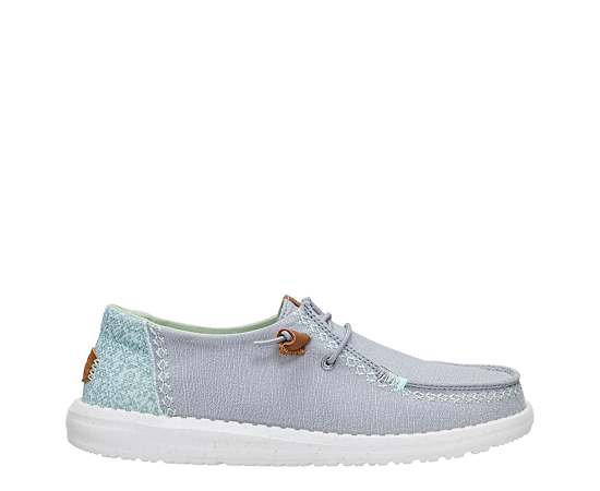 HEYDUDE | Women's Casual | Wendy Boho Butterfly - Light Grey/Green | Size 9