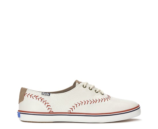 Keds Women's Champion Pennant Leather Lace Up Sneakers in Off White size 10 - W