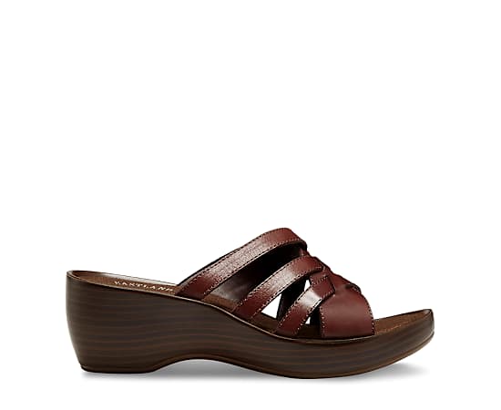 Eastland Womens Poppy Slide Sandals, 8 Medium, Brown