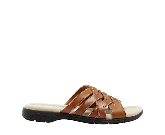 Eastland Womens Hazel Flat Sandals, 7 Medium, Beige