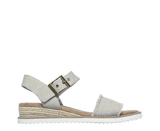 SKECHERS-WOMENS DESERT KISS - ADOBE PRINCESS WEDGE SANDAL