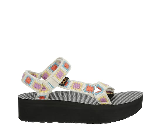 TEVA-WOMENS FLATFORM CROCHET OUTDOOR SANDAL