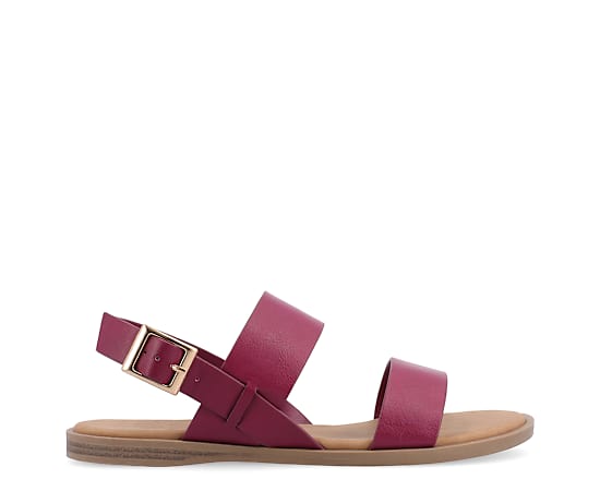 JOURNEE COLLECTION-WOMENS LAVINE WIDE FLAT SANDAL
