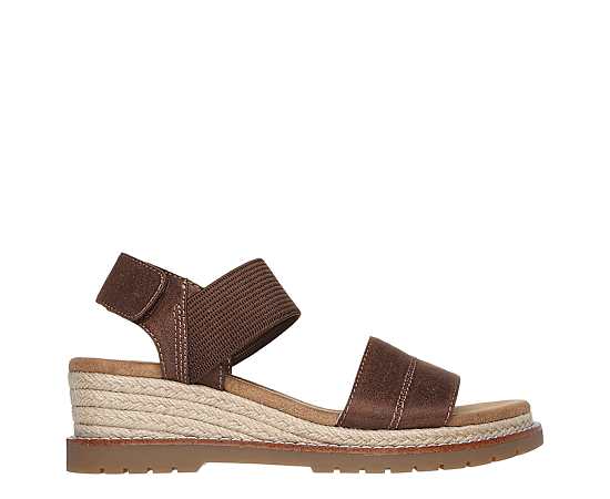 SKECHERS-WOMENS CITY SCAPES LOW WEDGE SANDAL