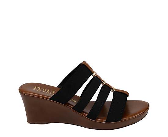 ITALIAN SHOEMAKERS-WOMENS CLOVER WEDGE SANDAL