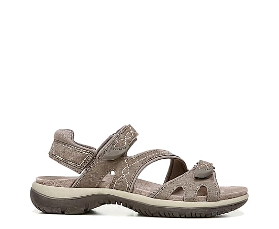Dr. Scholl's Women's Adelle Sandal Malt Taupe Suede DRSCH Leather 7.0 M