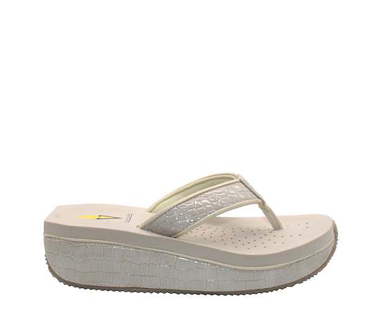 WOMENS MINI CROCO FLIP FLOP WEDGE
