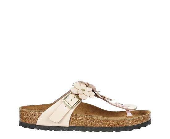 WOMENS GIZEH FLOWERS FOOTBED SANDAL