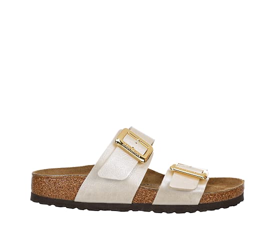 WOMENS SYDNEY LUXE BUCKLE FOOTBED SANDAL
