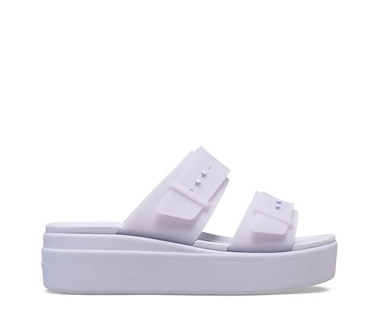 WOMENS BROOKLYN BUCKLE FROSTED LOW WEDGE SANDAL