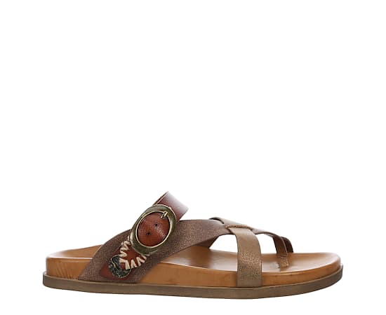 WOMENS LILAC FOOTBED SANDAL