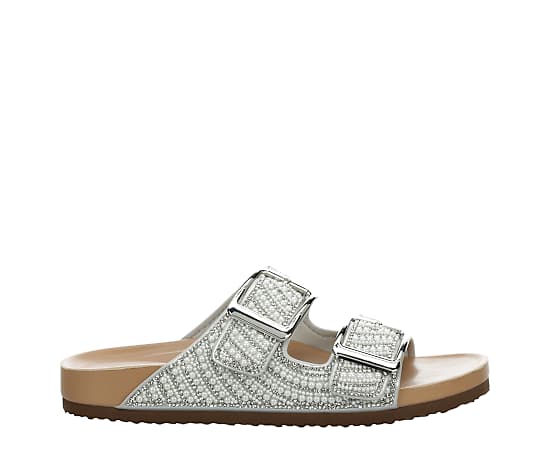 MADDEN GIRL-WOMENS BODIE PEARL SLIDE SANDAL
