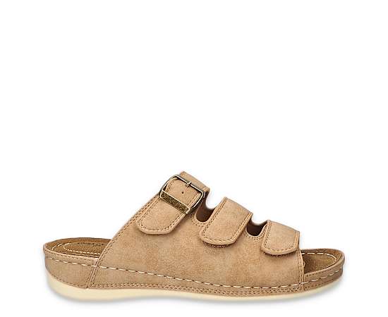 Easy Street Womens Pinterry Slide Sandals, 8 1/2 Medium, White
