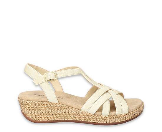 Easy Street Women's Lua Wedge Heel Sandals - Bone